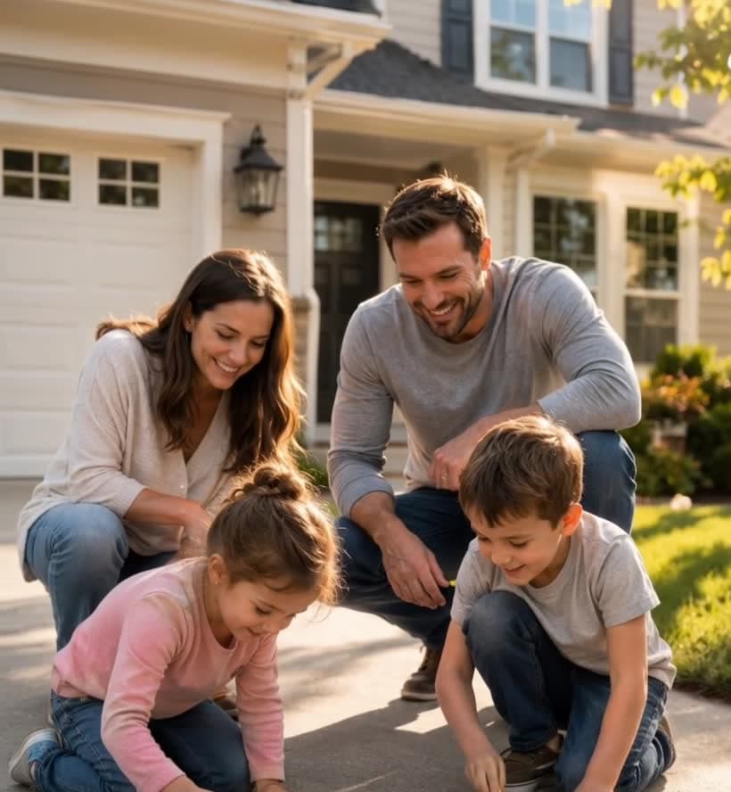 A family planning their home's new look together