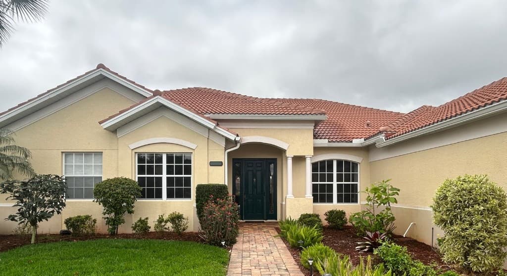 Home exterior before stucco painting